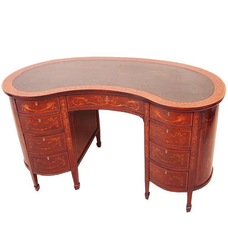 Antique Late 19th Century Mahogany Kidney Shaped Desk At 1stdibs Antique Late 19th Century Mahogany Kidney Shaped Desk For Sale - Antique Late 19th Century Mahogany Kidney Shaped Desk At 1stdibs
