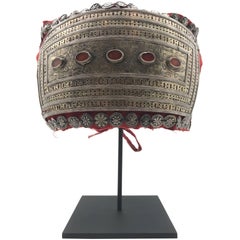 Montierter Silber- und Karneol-Kopfschmuck aus Turkmenistan