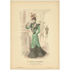 Antique Fashion Print Published by La Mode Illustrée, No. 34, 1899