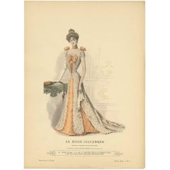 Antique Fashion Print published by La Mode Illustrée 'No. 6 - 1900'