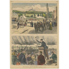 Used Print of a Government Building and Land Sale in Melbourne, Australia