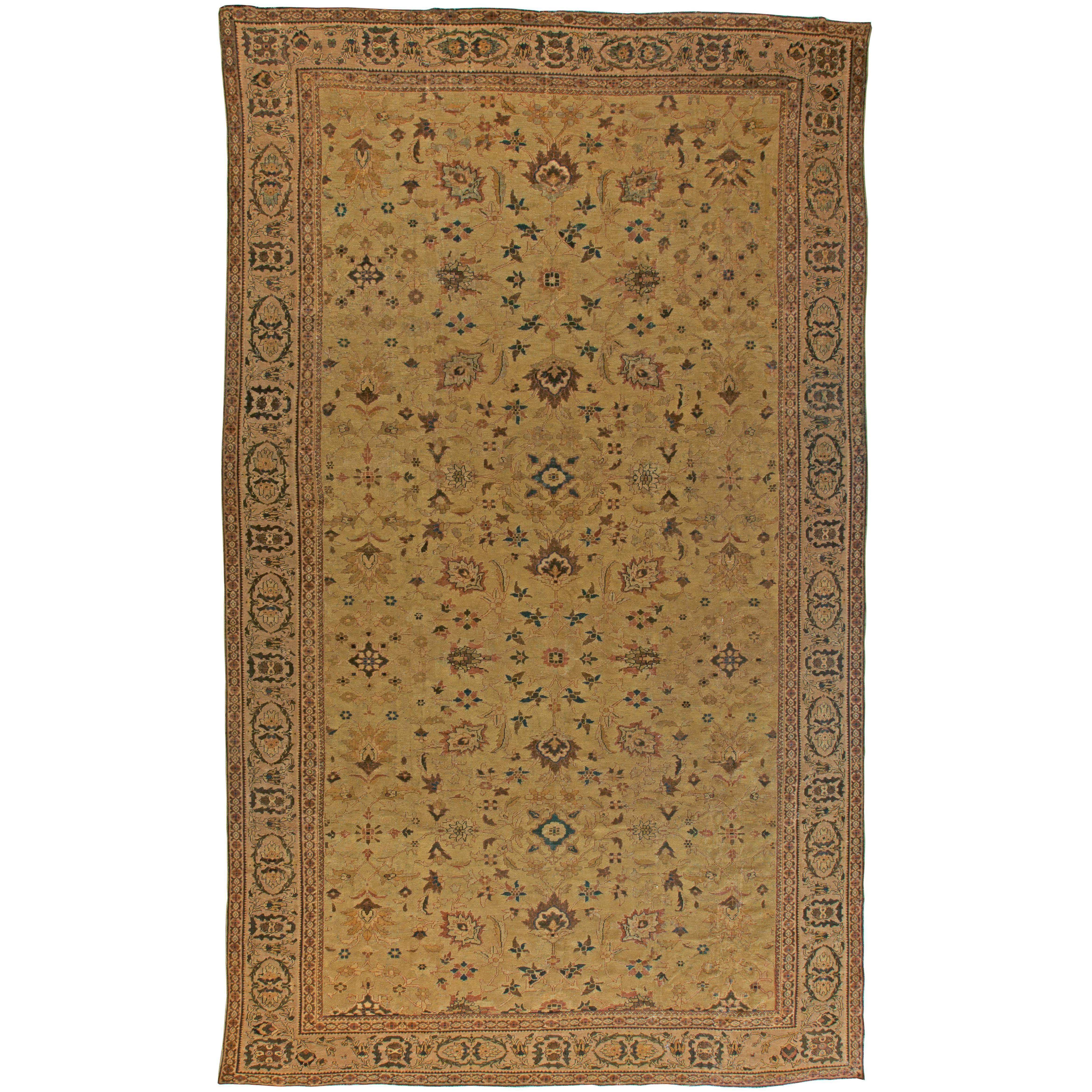 Authentique tapis persan Sultanabad en laine fait main