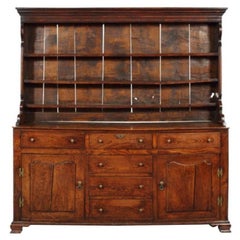 Antique Early George III Figured Elm Dresser, North Wales