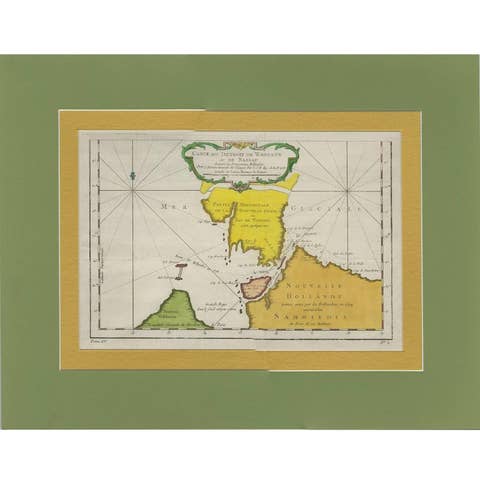 Antique Map of the Strait Between Nova Zembla and the Mainland of Russia