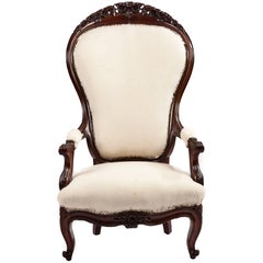 Used Unusually Large-Scale Victorian Mahogany Parlour Chair