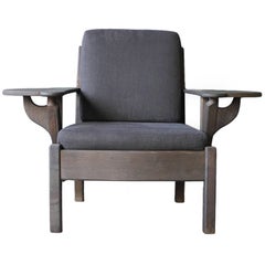 Black Chair with Foldable Arms