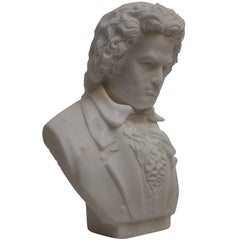 Carrera Marble Bust of Beethoven, 19th Century