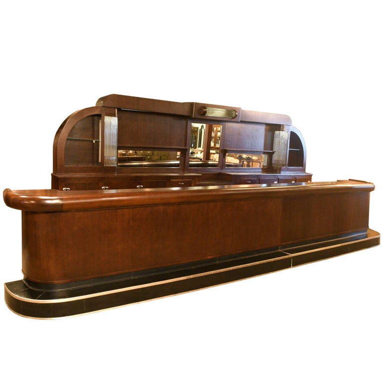 1930s Art Deco Bar with Glass Rods at 1stDibs