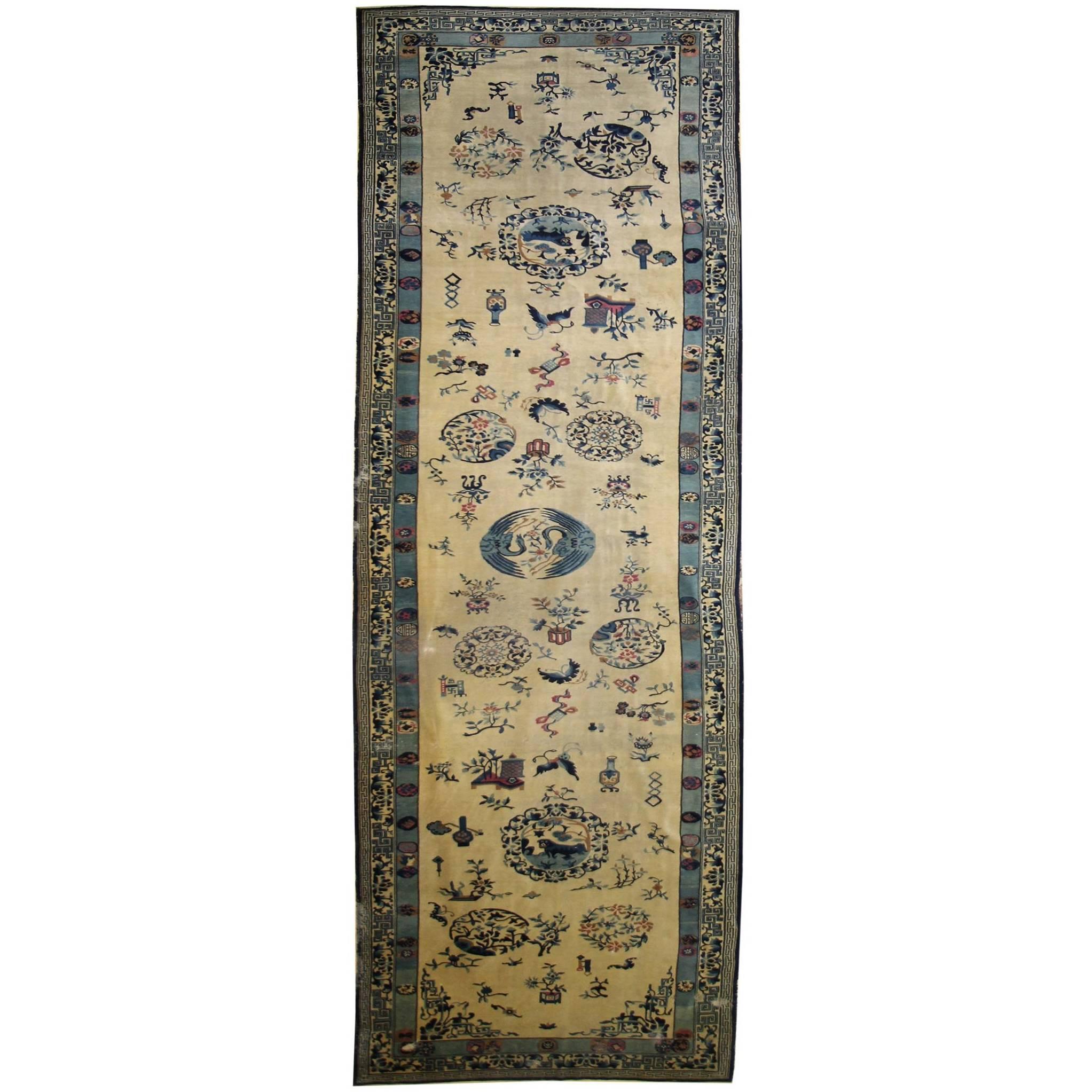 Antique Peking Runner Rug 'Wide' For Sale