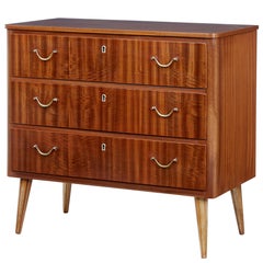 1960s Scandinavian Modern Small Teak Chest of Drawers