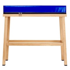 Visser and Meijwaard Truecolors High Bench in Blue PVC Cloth with Zipper Visser and Meijwaard Truecolors High Bench in Blue PVC Cloth with Zipper