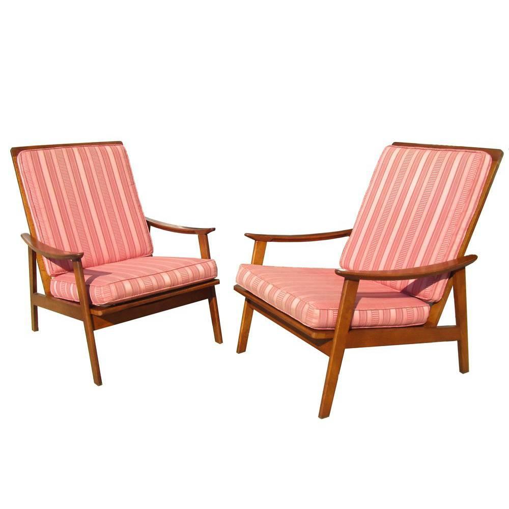 Vintage Midcentury Pair of Danish Lounge Chairs