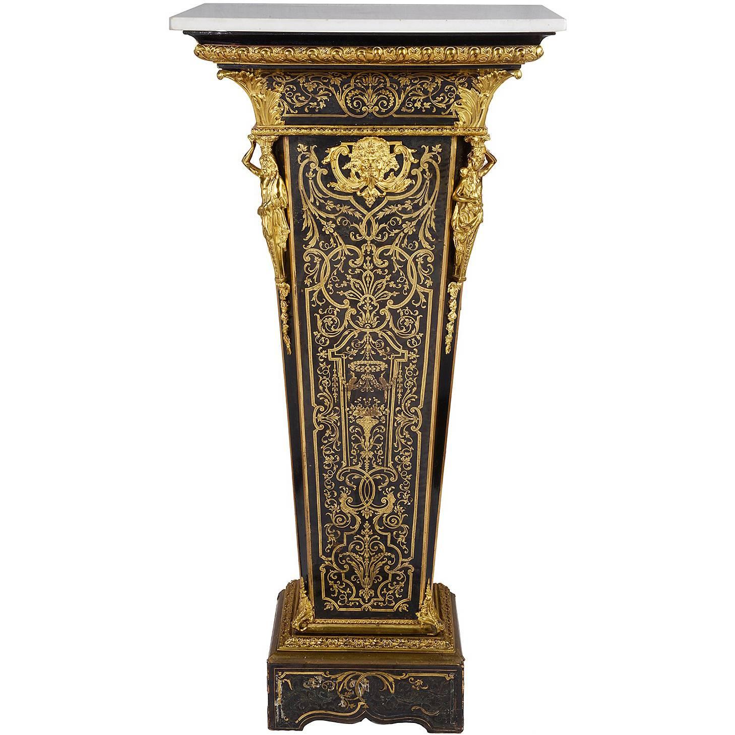 French 19th Century Boulle Pedestal