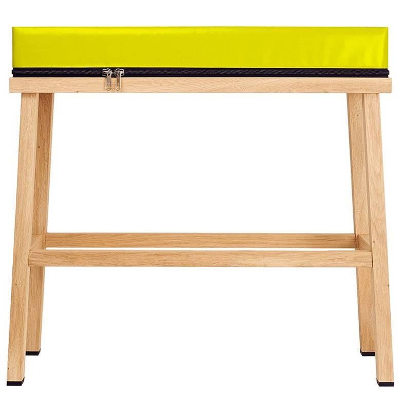 Visser and Meijwaard Truecolors High Bench in Yellow PVC Cloth with Zipper For Sale