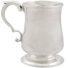 1760 Antique Newcastle Sterling Silver Half Pint / Christening Mug