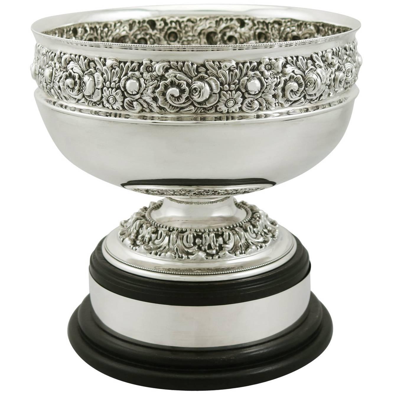 1900s Edwardian Sterling Silver Presentation Bowl