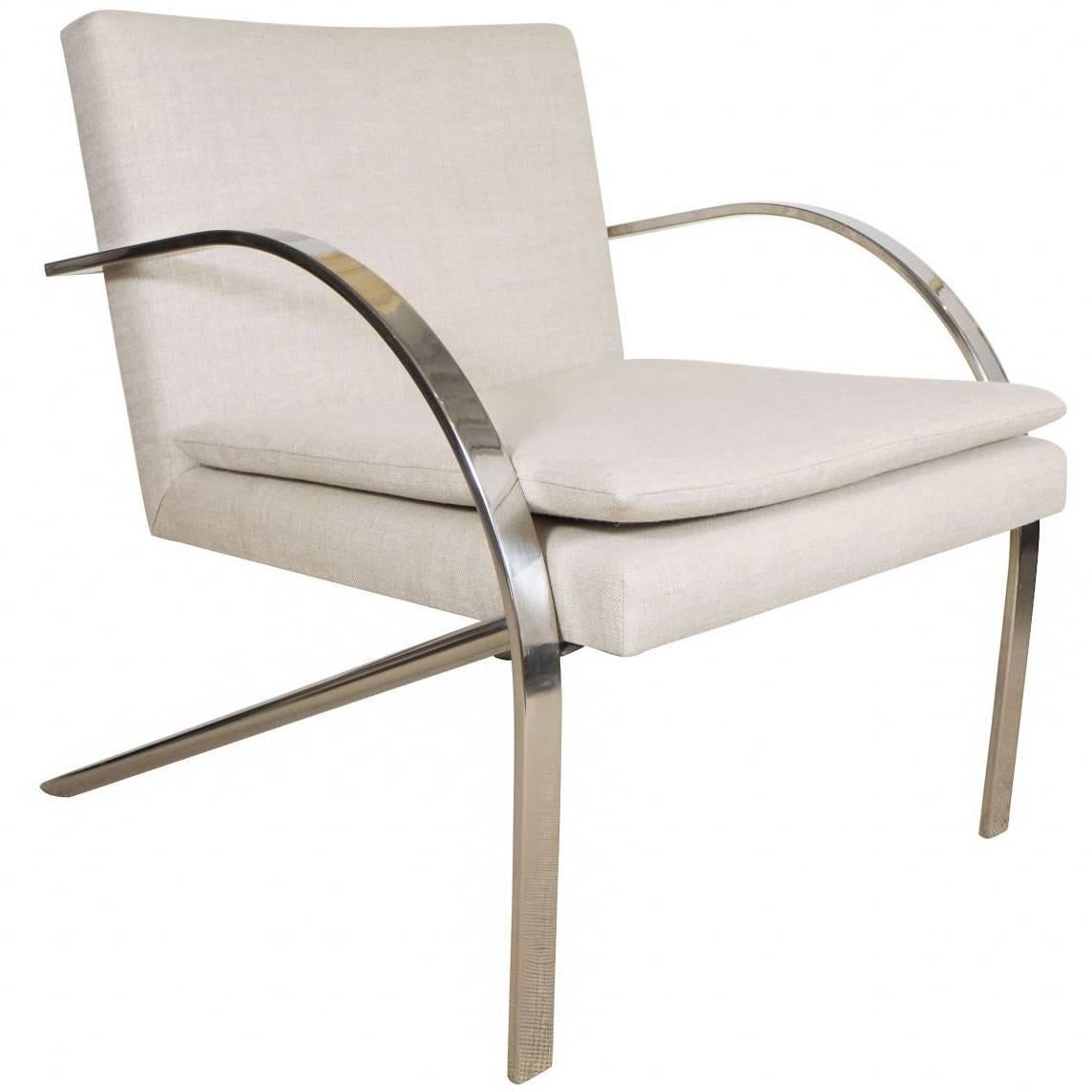 Chrome Chair by Paul Tuttle, USA, circa 1950 For Sale