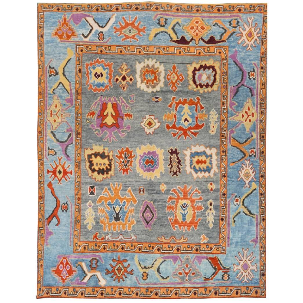 Antique Turkish Oushak Recreation Rug - FREE SHIPPING For Sale