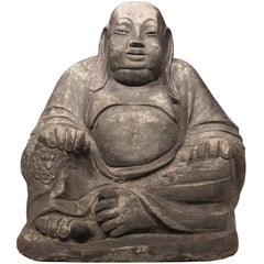 20th Century Carved Cement Buddha Sculpture