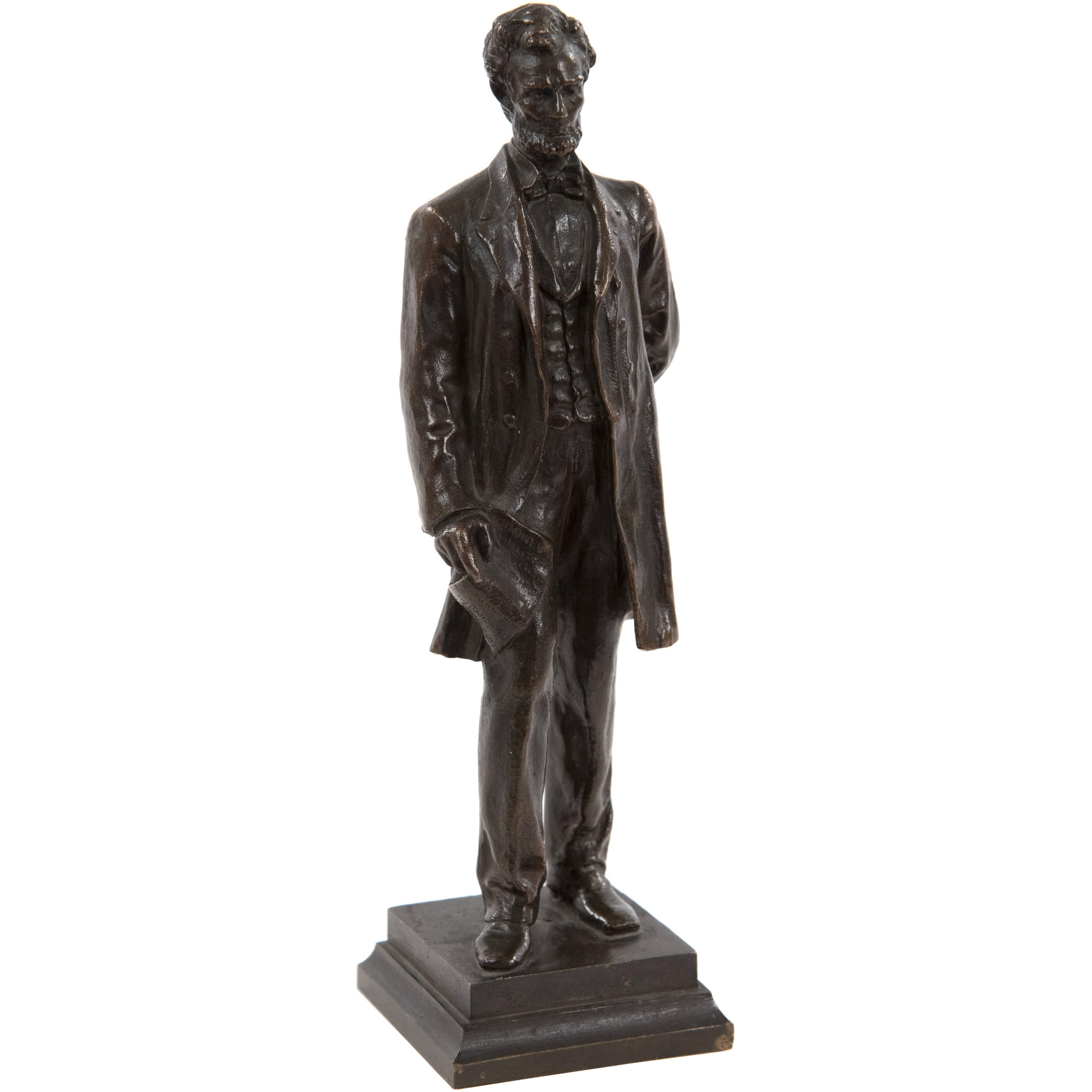 Abraham Lincoln Bronze Statuette by George E. Bissell