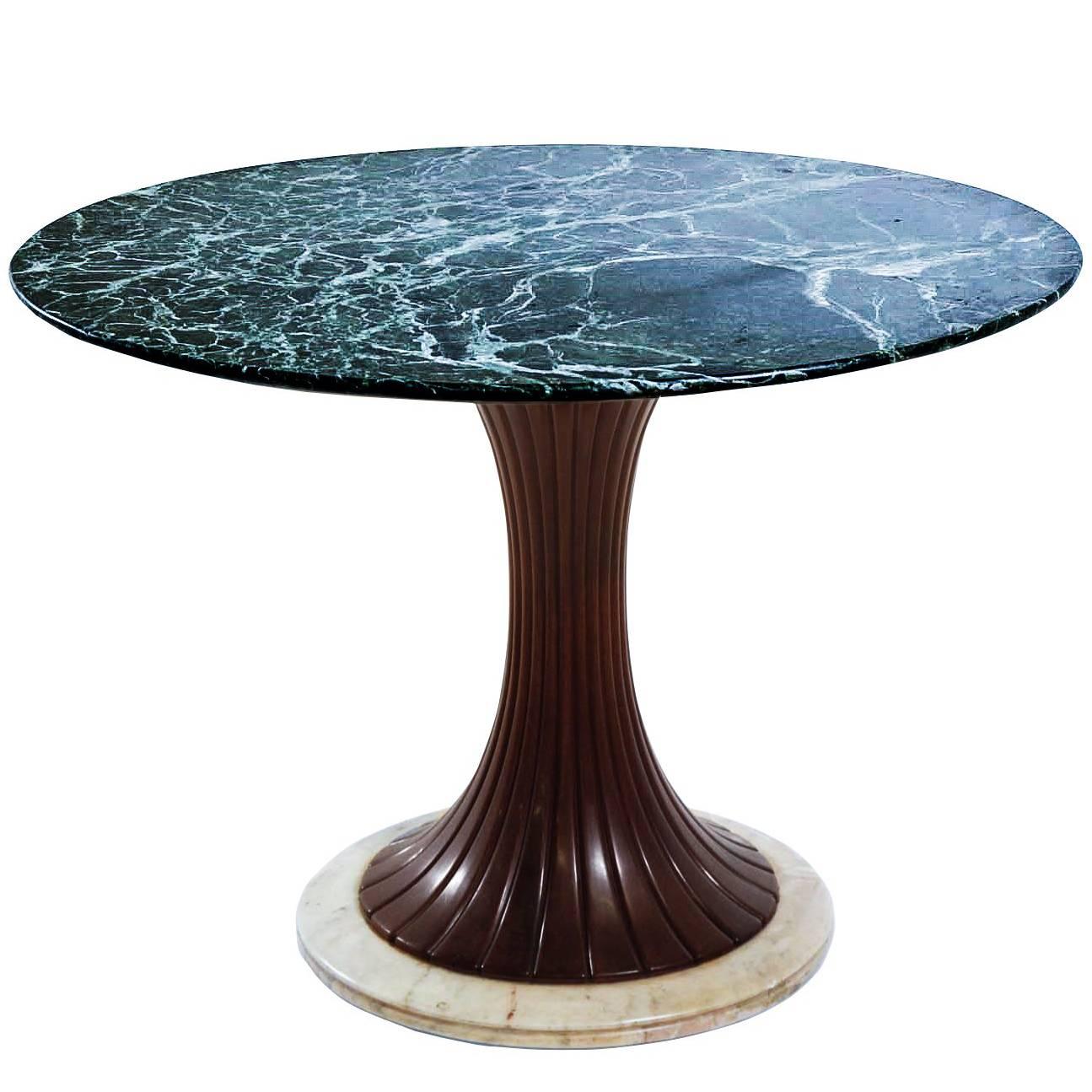Green Marble Centre or Dining Table by Vittorio Dassi, circa 1950