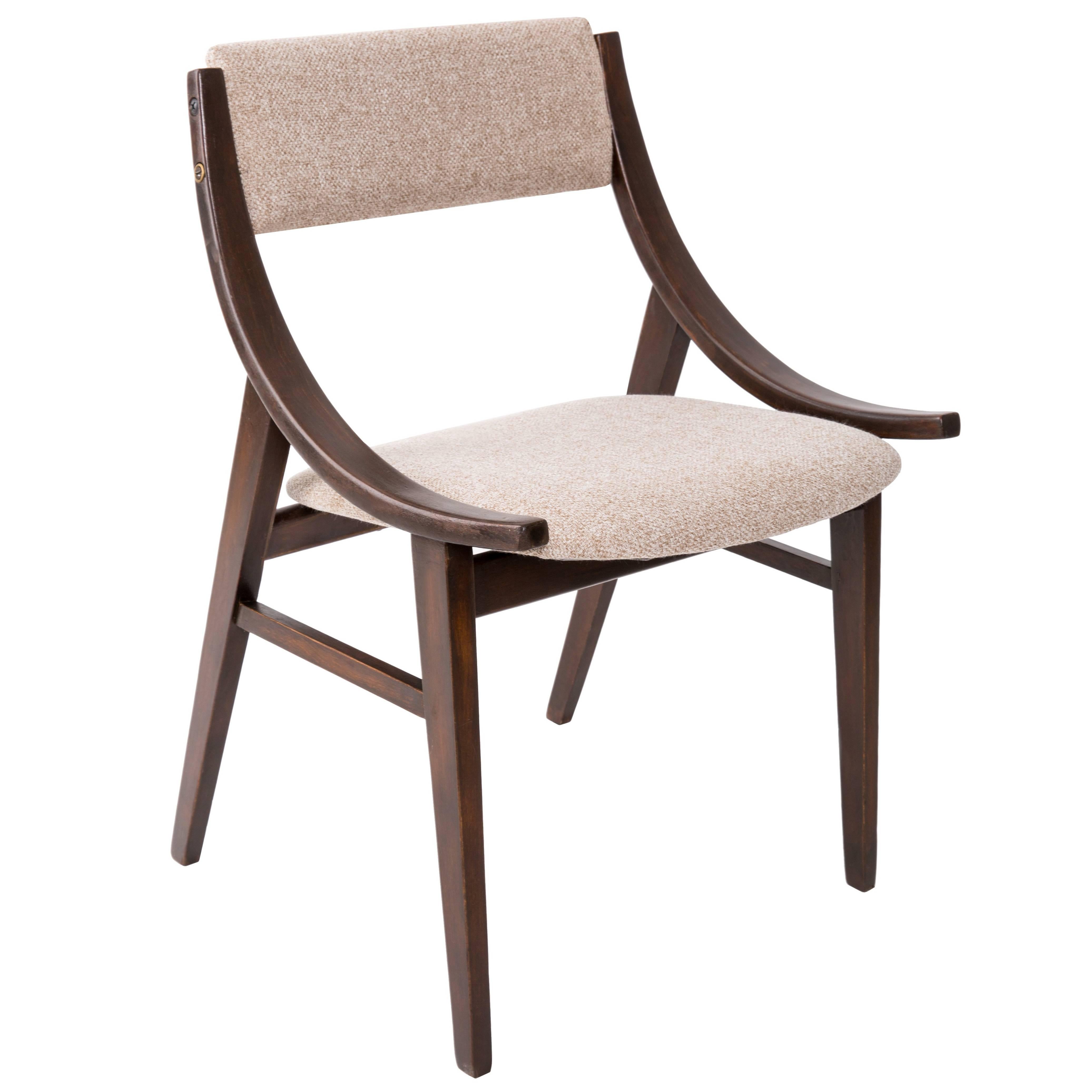 Beige "Jupmer" chair, Silesian Furniture Factory, Poland, 1960s