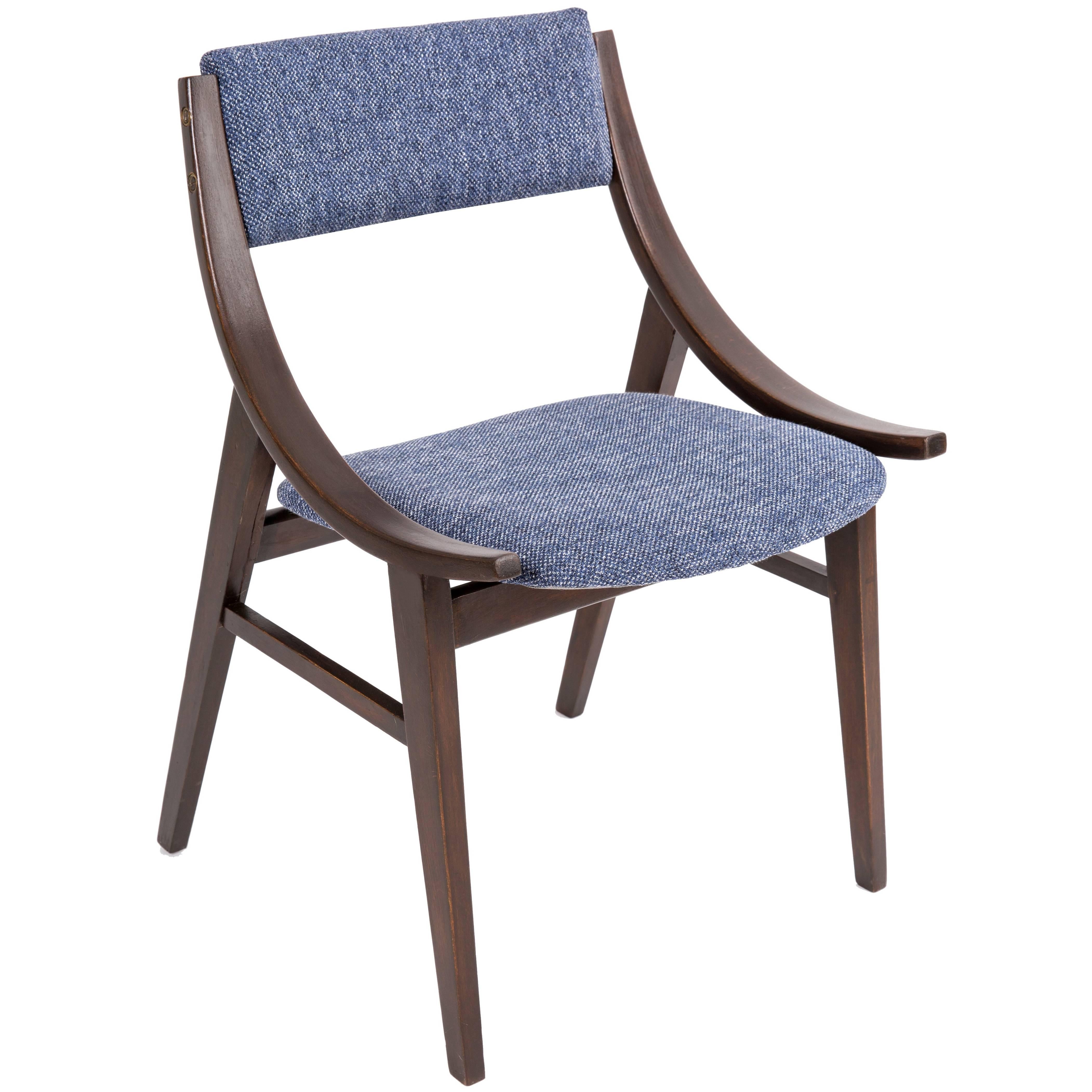 Blue "Jupmer" chair, Silesian Furniture Factory, Poland, 1960s
