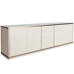 Lacquered and Brass Credenza by Mario Sabot
