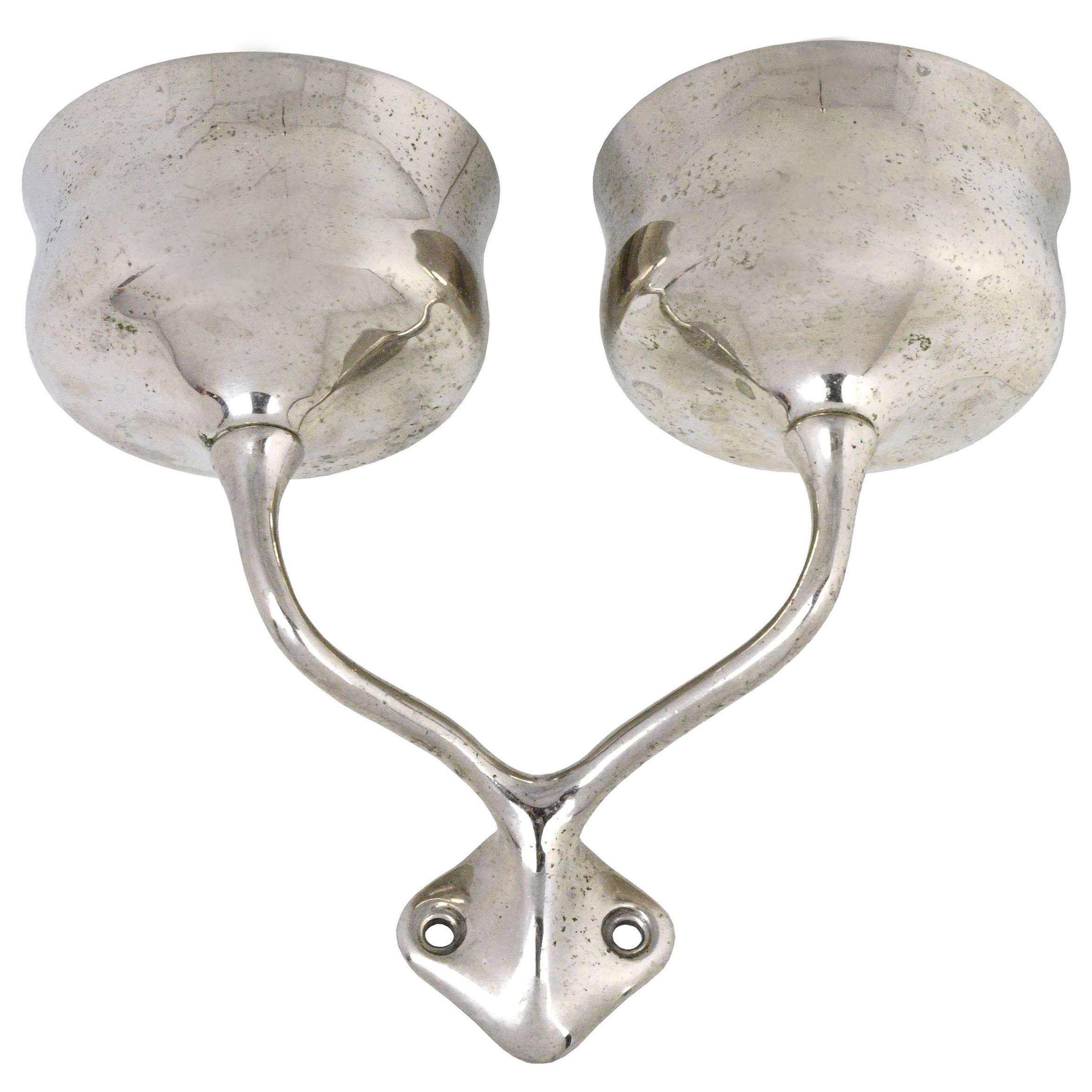 Nickel-Plated Double Bathroom Cup Holder