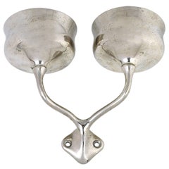 Antique Nickel-Plated Double Bathroom Cup Holder