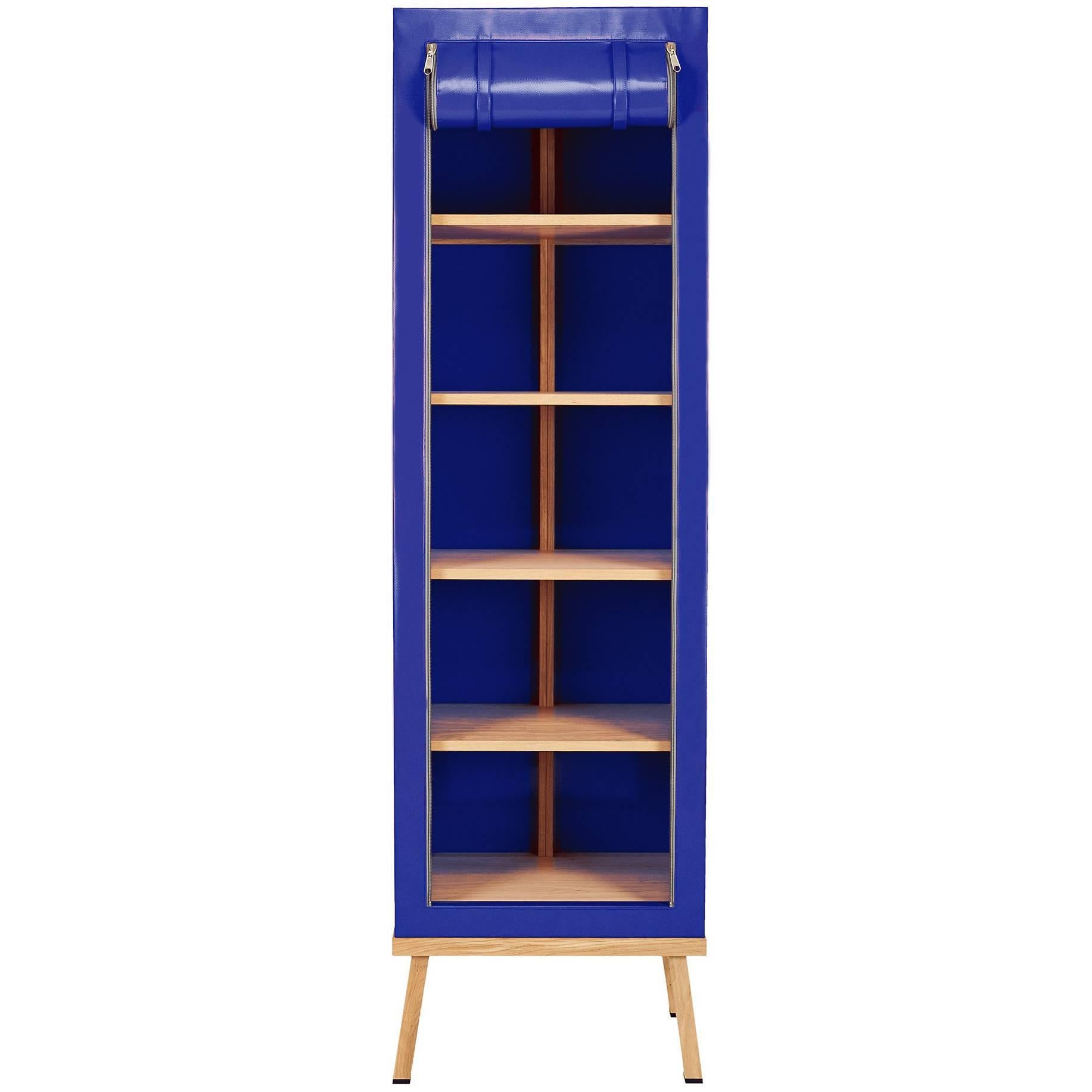 Visser and Meijwaard Truecolors Cabinet in Blue PVC Cloth with Zipper Opening For Sale