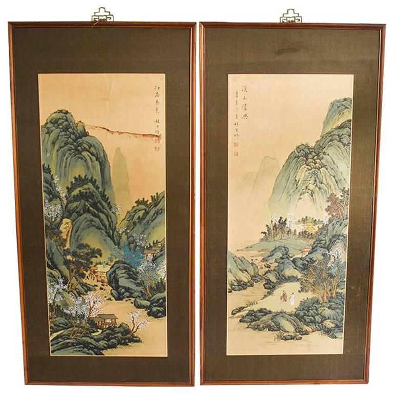 Set of Three Chinoiserie Wood Panels by Palladio at 1stdibs