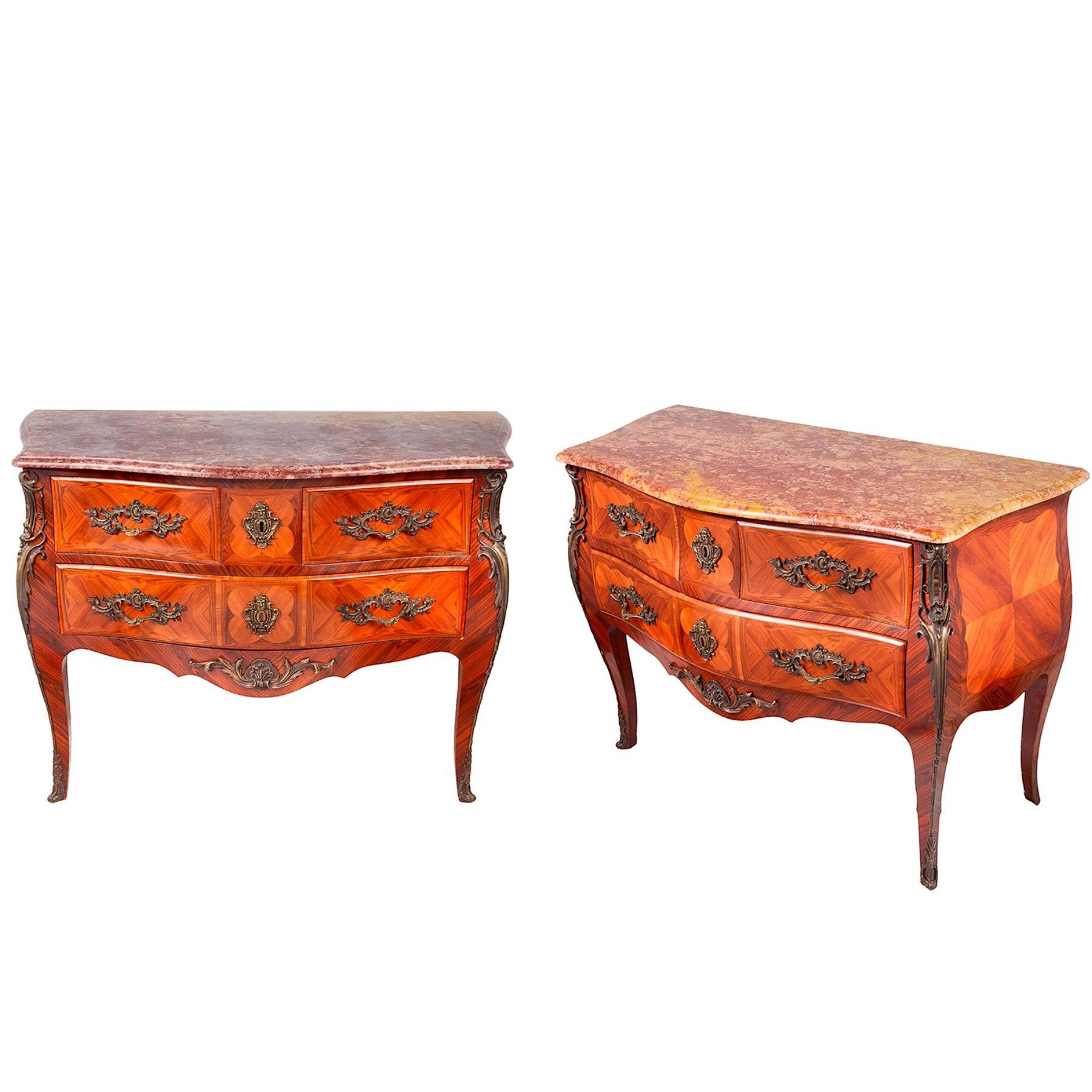 Pair of Louis XVI Style Commodes, Late 19th Century