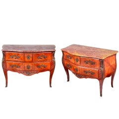Pair of Louis XVI Style Commodes, Late 19th Century
