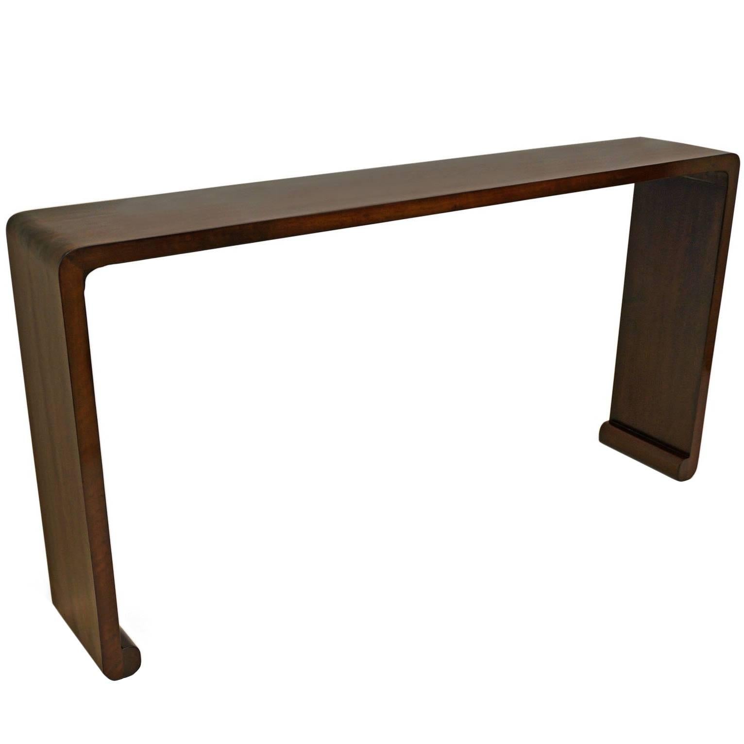 20th Century Chinese Waterfall Wood Console Table