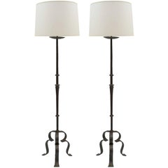 Pair of 18th Century French Iron Floor Lamps