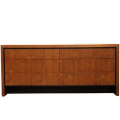 Mid-Century Modern Walnut Dresser Credenza Merton Gershun Dillingham, 1960s