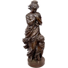 Large 19th Century Bronze Statue of Stella