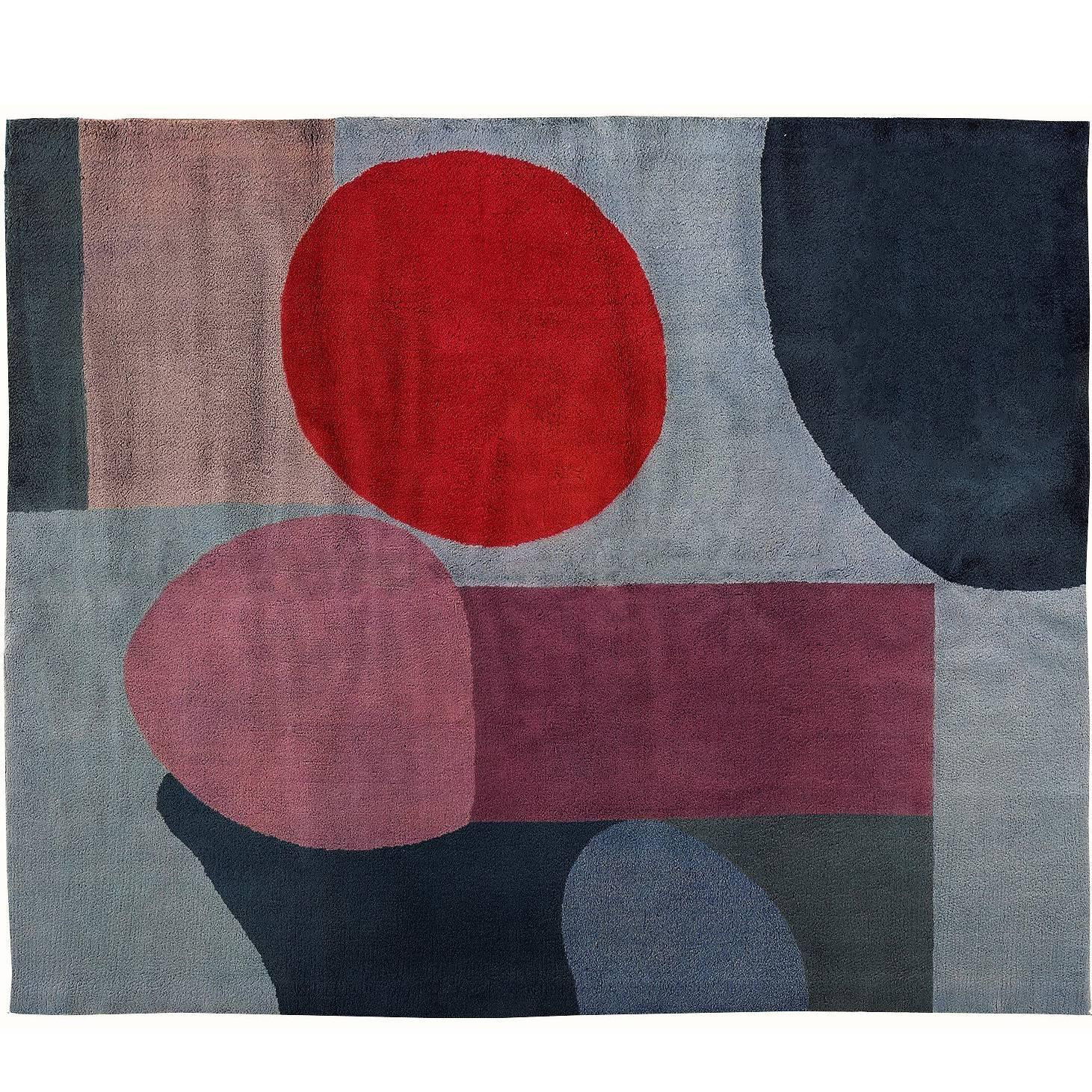 Paul Klee "Blue-Red" rug original design For Sale