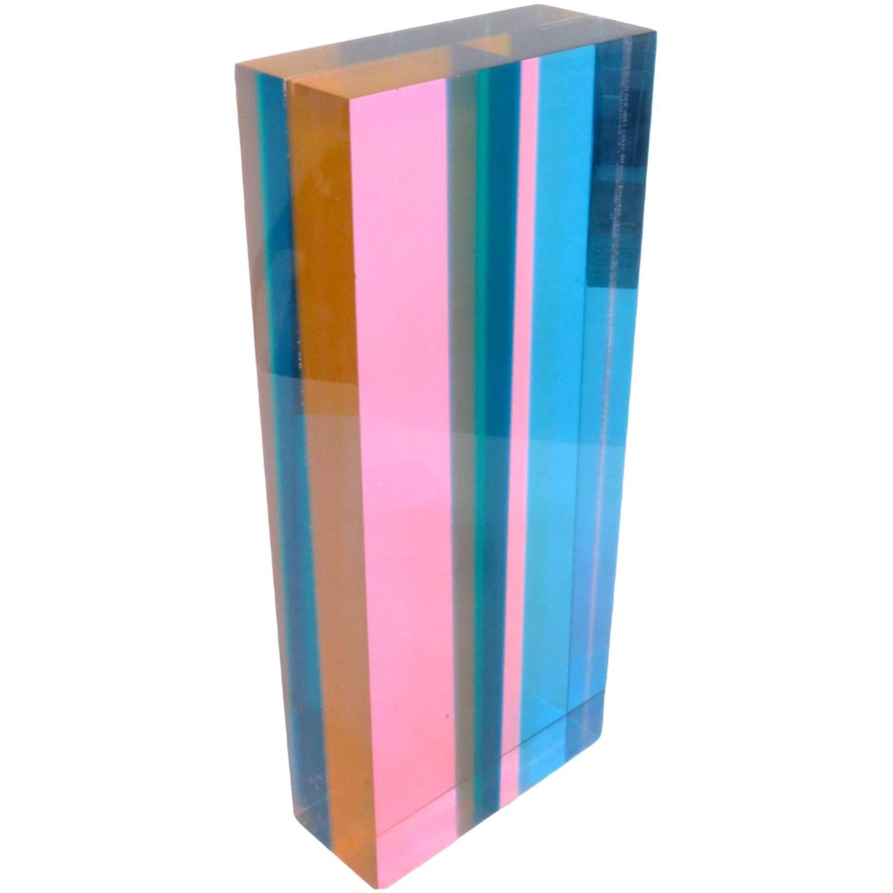 Mulit-Color Acrylic Sculpture by Vasa Mihich