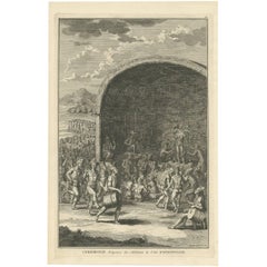Antique Print of a Religious Ceremony by B. Picart, 1724