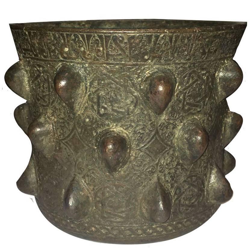 12th-13th Century, a Khurasan Bronze Mortar, Persia For Sale