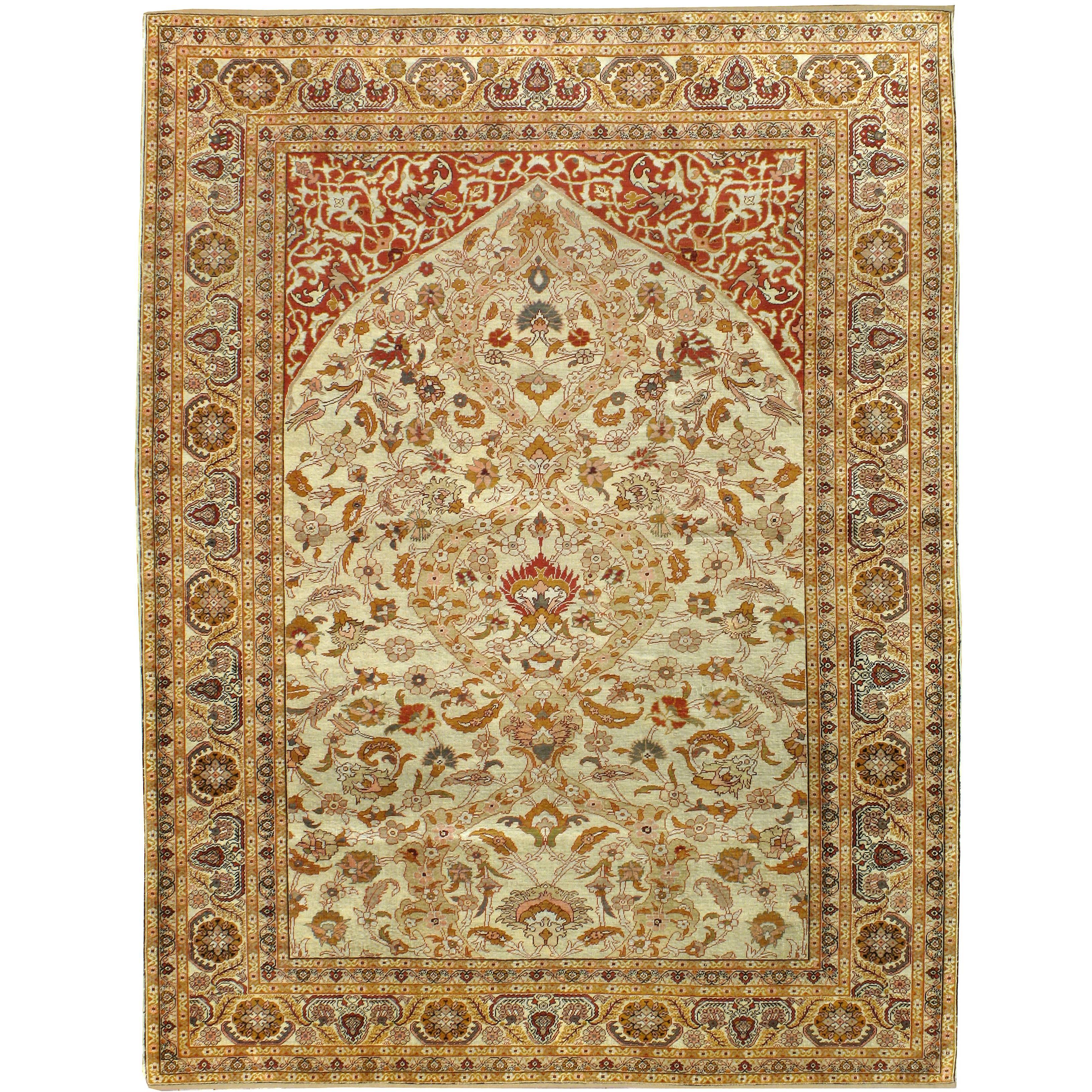 Antiker türkischer Kayseri-Teppich aus Seide