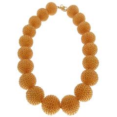 Citrine Woven Bead Necklace 7