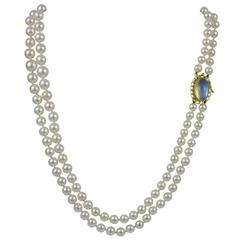 Georg Jensen Pearl Necklace No. 43 with Moonstone