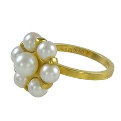 Georg Jensen pearl Gold cluster Ring No. 903 