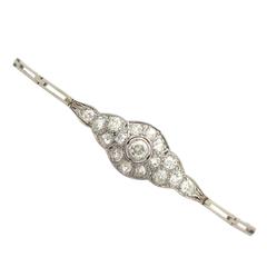 4.05Ct Diamond and 14k White Gold Bracelet - Antique Circa 1920 11