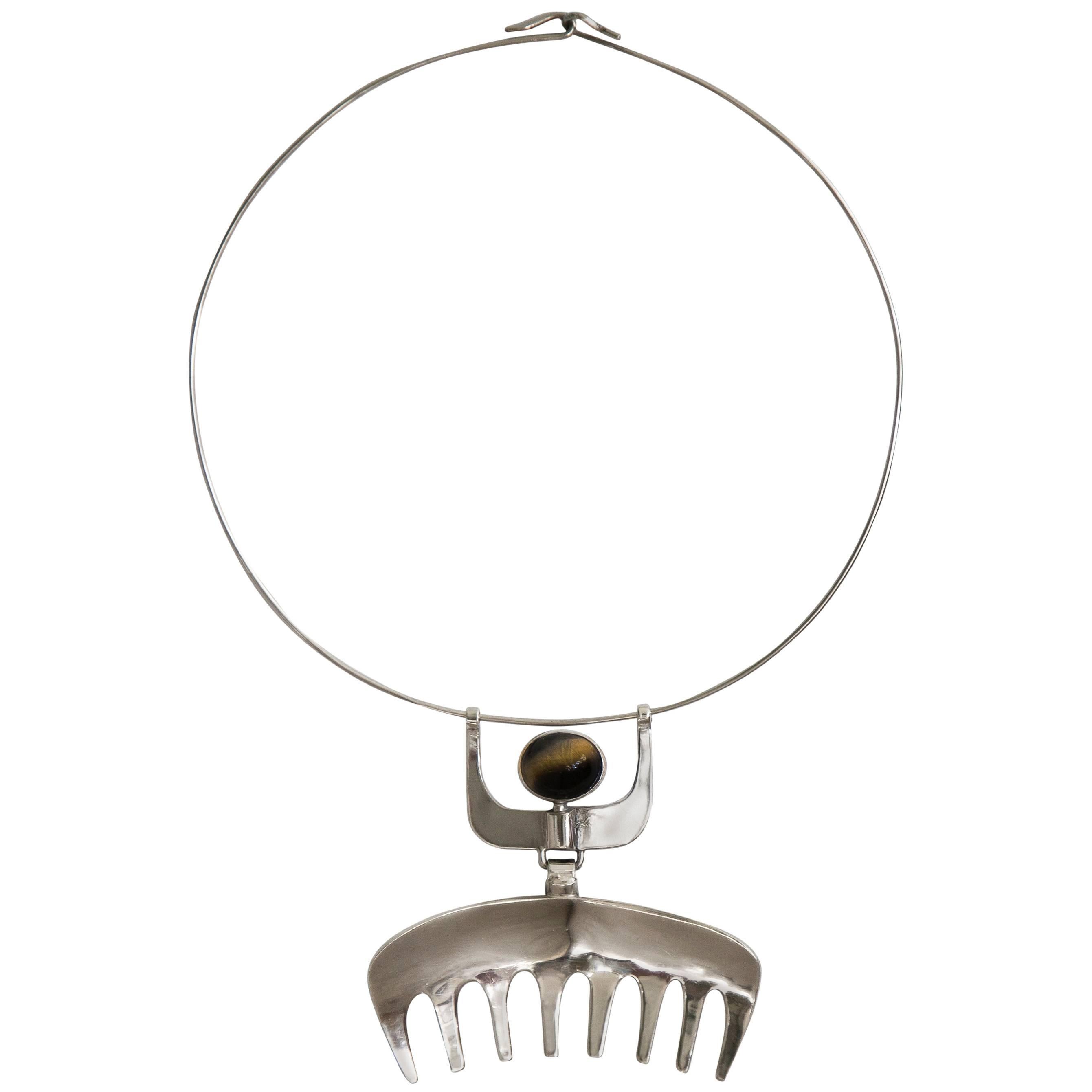 1954 Karl-ÅKe Nyströms Sterling Silver Pendant Necklace For Sale
