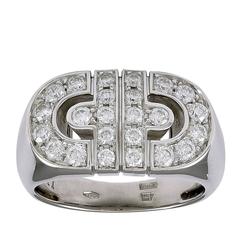 Bulgari Parentesi Round Brilliant Diamond Gold Ring