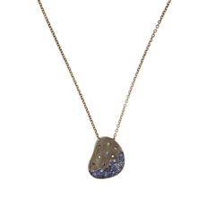 Jona Blue Sapphires & Diamond Silver Pendant Necklace